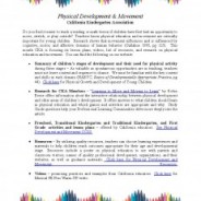 Physical Development & Movement, March 2012