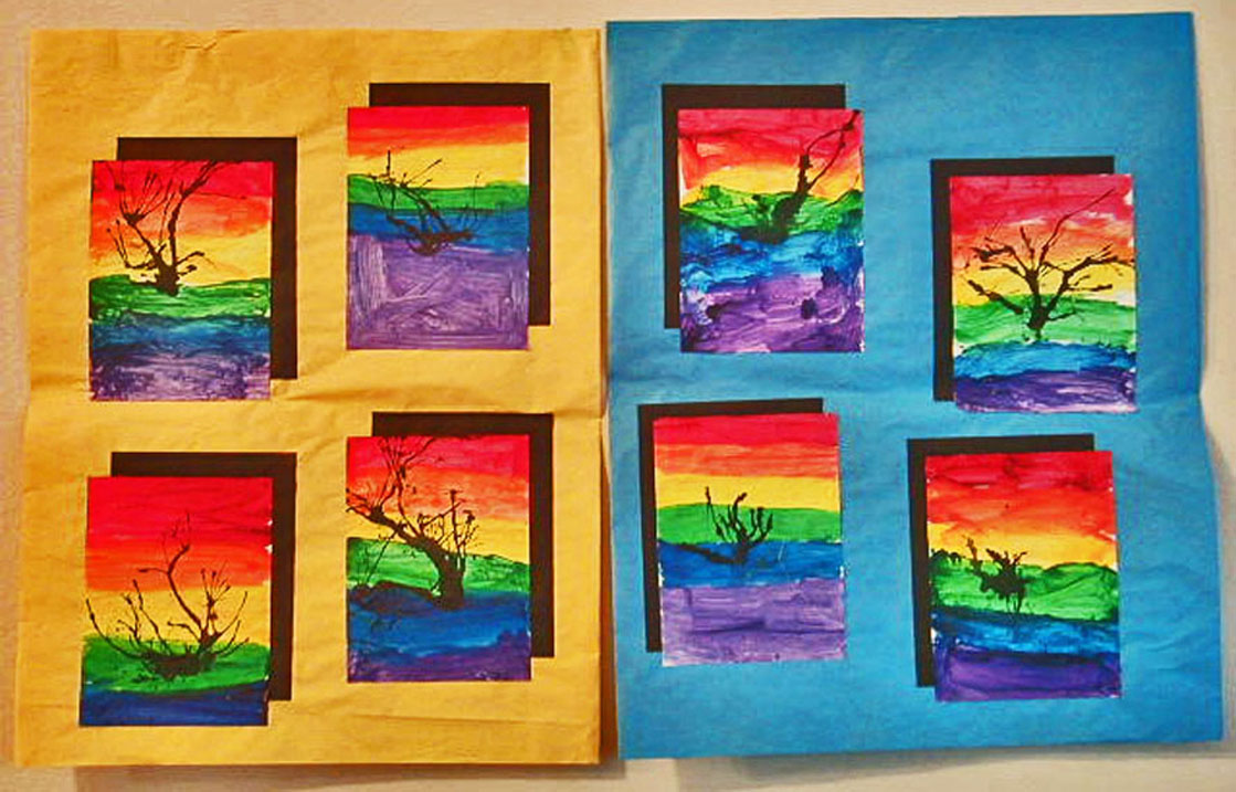 Art from Conference Strawblown Trees - Artworks For Kindergarten